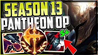 How to Play PANTHEON & CARRY! + Best Build/Runes Season 13 | Pantheon Guide S13 League of Legends