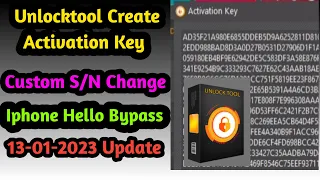Create Activation Key Unlocktool Hello Bypass Custom S/N Change
