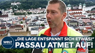 HOCHWASSER: Passaus Donau-Pegel sinkt langsam - DLRG bietet Shuttlefahrten für Bewohner an!