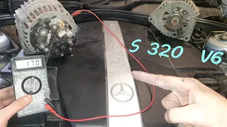 S 320 V6 Alternator Replacement / Voltage Regulator Check on Mercedes W220 S class