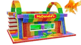 Most Creative - Build Amazing McDonald Shop Aquarium With Magnetic Balls (Satisfying) - Magnet Balls