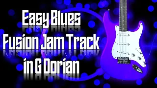 Easy Blues Fusion Jam Track in G Dorian 🎸 Guitar Backing Track