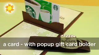 Make a Card - with an interior POP UP for a gift card holder!