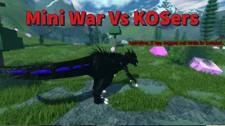 Mini War with Cowardly KOSers! | Dinosaur Simulator Roblox