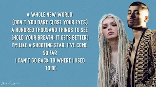 ZAYN, Zhavia Ward - A Whole New World (Lyrics)