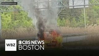 Driver escapes burning car after brakes fail in New Hampshire