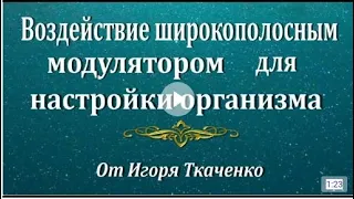 Воздействие Широкополосным модулятором для настройки организма