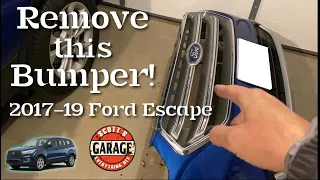 How to remove the front bumper in a 2017, 2018, and 2019 Ford Escape. Easy DIY