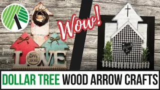 Amazing (NEW) Way To Use DOLLAR TREE Wood Arrows That You Have To See To Believe #diyideas #crafts