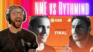 WHAT A BATTLE!! | NME vs RYTHMIND | Grand Beatbox Battle 2019 | LOOPSTATION Final [REACTION]