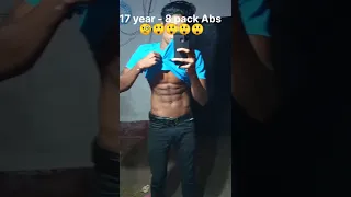 17 year old boy 8 pack Abs 🧐😲#short