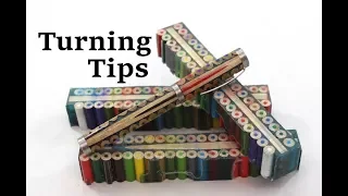 Tips for turning Colored Pencil Resin Cast Pen blanks (How I do it)