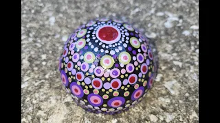 Half Sphere Painted Dot Mandala