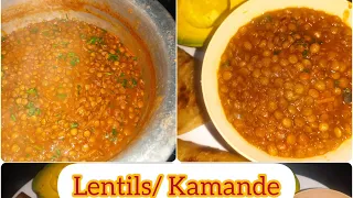 How to cook delicious KAMANDE || Simplest lentils recipe.