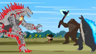 KING KONG, GODZILLA vs MECHAGODZILLA | Godzilla Cartoon Compilation