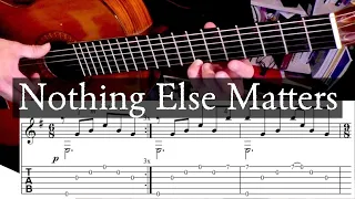 NOTHING ELSE MATTERS - Metallica - Full Tutorial with TAB - Fingerstyle Guitar