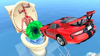 Portal To Another Universe From Siren Head | Car VS Portal - BeamNG.drive Cars Random Teleportation