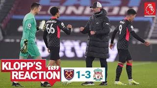 Klopp's Reaction: Milner celebrations, formation change & goal reactions | West Ham vs Liverpool