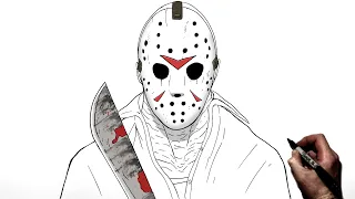 How To Draw Jason | Step By Step | Friday The 13th