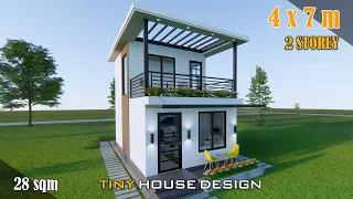 Small House Design (4 x 7 m) Two Storey