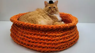 Easy Crochet Cat Bed | Easy Crochet Dog Bed | Bag O Day Crochet Tutorial