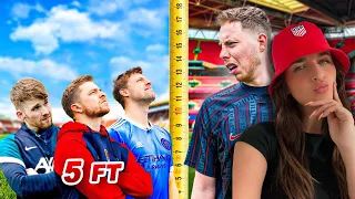 I REACTED TO 5 FOOT v 6 FOOT FOOTBALL CHALLENGES