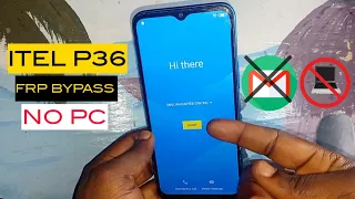 Itel P36 W6501 Frp Bypass/Google Account Remove Without Pc | Gmail, Set Lock Not Work Fixed | Easy