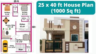 25 x 40 Ghar Ka Naksha II 25 x 40 House Plan | 25 x 40 House Plan | 1000 Sq Ft House Plan
