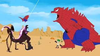 SPIDER GODZILLA vs Siren Head: All Superheroes Transformations | Godzilla & Siren Head Short Film