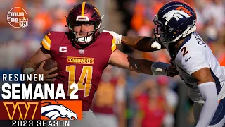 Washington Commanders vs. Denver Broncos | Semana 2 NFL 2023 | Resumen Highlights | 17 Sep, 23