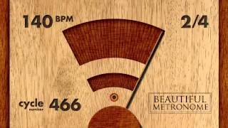 140 BPM 2/4 Wood Metronome HD