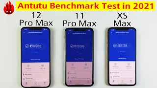 iPhone 12 Pro Max vs 11 Pro Max vs XS Max Antutu Benchmark Test - A14 Bionic vs A13 vs A12 Antutu