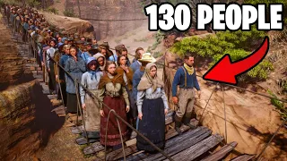 RDR2 Bridge Glitch - Launching Over 100 People Into The Sky!