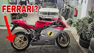 😵 FERRARI? Moto MV AGUSTA F4 con partes de Ferrari 😍💎