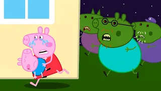 Zombie Apocalypse, Peppa Pig Runs Away In A Terrifying Night🧟‍♀️ | Peppa Pig Funny Animation