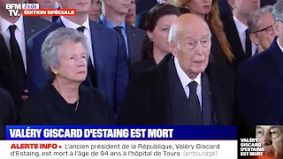 L'annonce des chaines d'info de la mort de Valéry Giscard d'Estaing