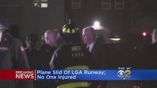 Pence Plane Skids Off Runway At LaGuardia