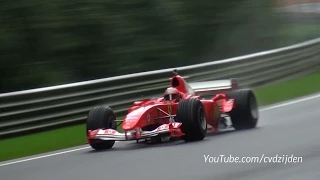 Ferrari F1 V8 & V10 - Close Call Fly By's! SUPER Sounds!