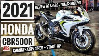 2021 Honda CBR500R Review of Specs, Changes Explained, Features + Walk-Around & Start-up