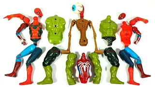Assemble Toys Miles Morales vs Red Spider-Man vs Siren Head vs Hulk Smash Avengers Marvel Story