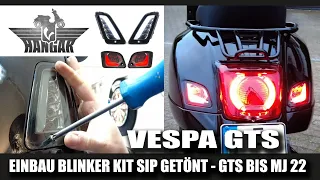 Einbau des LED Blinker Kits getönt von SIP, Vespa GTS125, Vespa GTS Installation of SIP turn signals