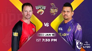 Full Match 7 - 18/01/2023 - Desert Vipers V/S AD Knight Riders - 20:20 Cricket - ILT20 - 2023