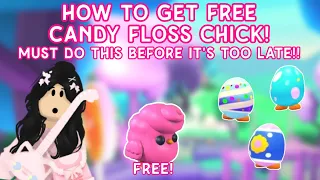 ✨HOW TO GET A FREE CANDY FLOSS CHICK!!🤩🐤  New Adopt Me Easter Event!!✨ GET YOURS NOW!!🐇🌸 #adoptme