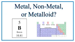 Is Boron  (B) a Metal, Non-Metal, or Metalloid?