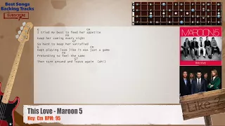 🎻 This Love - Maroon 5 Bass Backing Track with chords and lyrics