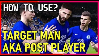 PES2021 What Is A Target Man? How To Use Post Player | CF Playing Style