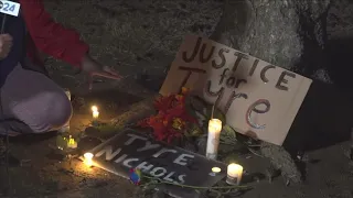 Memphis community leaves vigil for Tyre Nichols outside of his home skate park