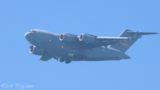 USAF C-17 Demo and RAF A400M Flyby - Huntington Beach Air Show 2019