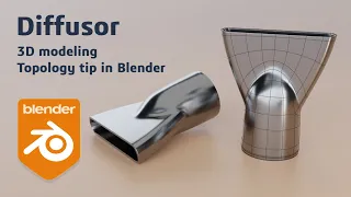 Diffusor - Topology tip for 3D modeling in Blender