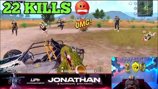 WOW 😲 Jonathan 22KILLS | BACK TO BACK SQUAD WIPE/BGMI HIGHLIGHTS #jonathangaming #gameplay #bgmi